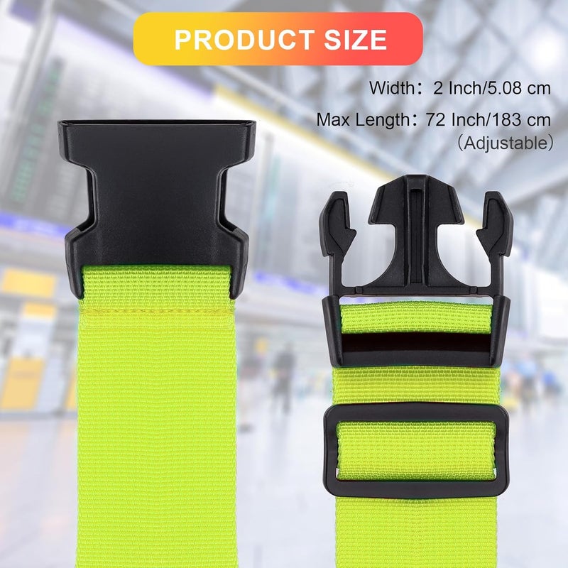 collwait Luggage Straps for Suitcases TSA Approved, Travel Belt Suitcase Belt, Suitcase Straps TSA Approved, Luggage Belt Strap TSA Approved, Travel Straps for Luggage, Luggage Band Bag Straps, Green - Image 4
